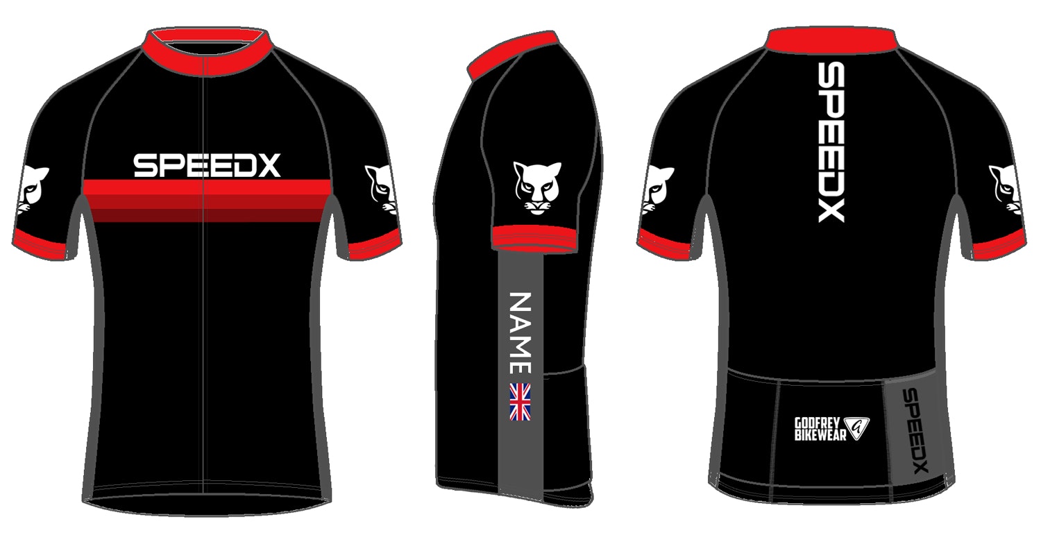 Custom S/S Lightweight Full-Zip Cycling Jersey - SpeedX - Godfrey